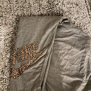Gray Nike Cotton Leggings